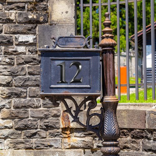 Jetec 10 Pcs House Numbers 3D Door Mailbox Numbers 0-9 Self Adhesive House Door Street Address Stickers for, Apartment, Office, Hotel Room, Mailbox Signs(4 x 2.5 Inches,Black)