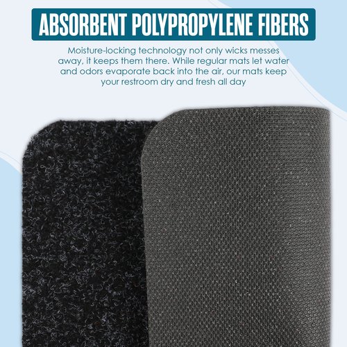 Houseables Urinal Mats, Urinal Mats for Men Bathroom, Floor Pads, Disposable Toilet Matt, for Pee, Commercial, Reusable, Urine, Splash Guard, Drip, Restroom, Mens Room, Large, Black, 17.25x20.5”, 12PK