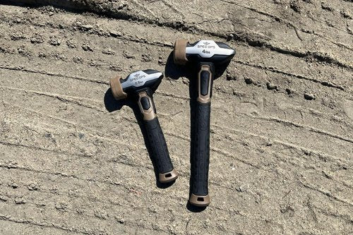 Spec Ops Tools Blacksmith Hammer, 2.5 lb Sledge hammer with Removable Soft Mallet Cap & Bi-Material Shock Absorbing & Vibration Dampening Handle, 3% Donated to Veterans, Black/Tan