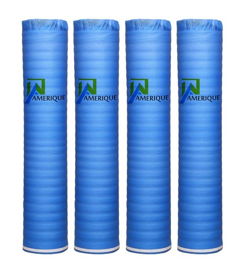 AMERIQUE 800SQFT 4TH Generation Blue 2MM Thick Flooring Underlayment Padding 3-in-1 Heavy Duty Foam with Tape & Vapor Barrier