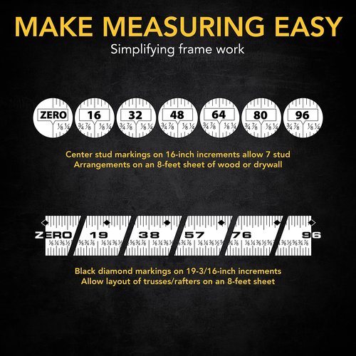 LEXIVON 25Ft/7.5m AutoLock Tape Measure | 1-Inch Wide Blade with Nylon Coating, Matte Finish White & Yellow Dual Sided Rule Print | Ft/Inch/Fractions/Metric (LX-205)