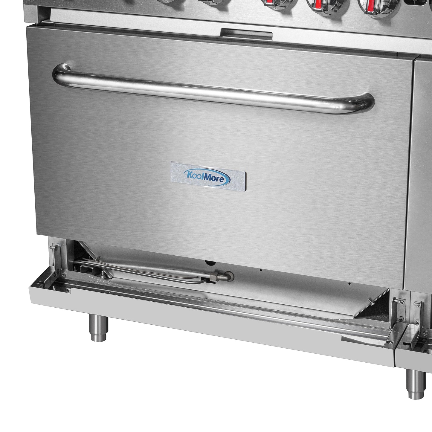 KoolMore KM-CRGB60-NG 60 in. 6 Burner Commercial Natural Gas Range with 24 in. Griddle and Broiler