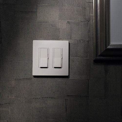 Lutron Claro 2 Gang Decorator/Rocker Wallplate, For Light Dimmers, Switches and Accessories, Snap-On Installation, No Visible Screws, Satin, SC-2-SW, Snow