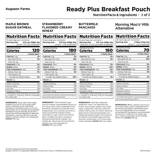 Augason Farms READY PLUS Breakfast Emergency Food Supply | 30-Year Shelf Life