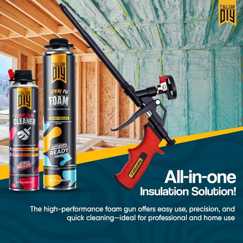 Y’allCanDiy Closed Cell Spray Foam Insulation Kit (6 Pack) – DIY Spray Foam for Thermal & Soundproofing – Insulation, Fills Gaps & Cracks