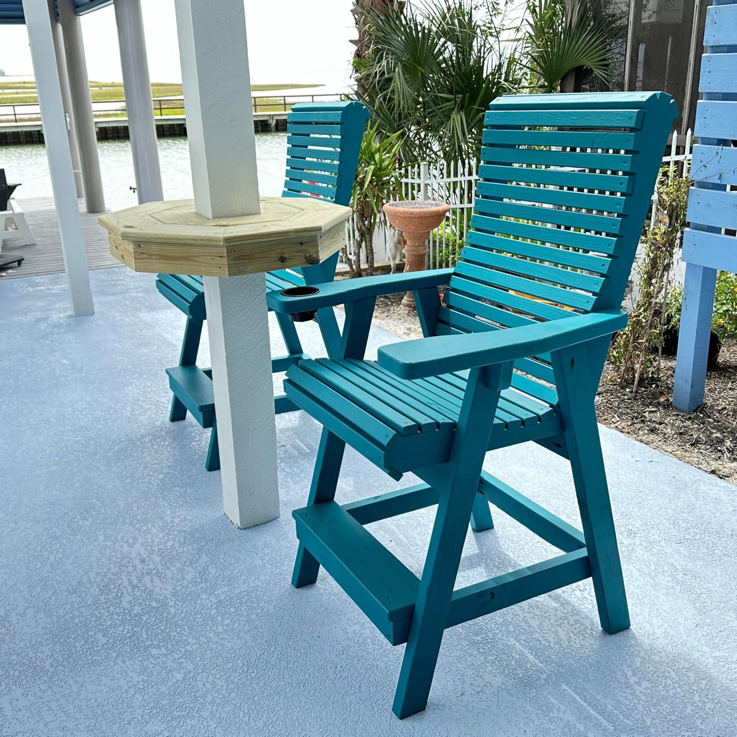 Island Crown Tall Deck Chair Plans with 1/4" MDF Templates - DIY Outdoor Patio Furniture, Made in USA