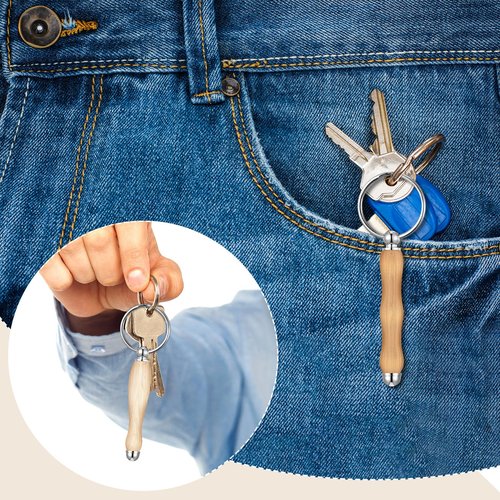 XunYee 12 Pcs WoodTurning Keychain Kit Woodturning Project Kit Wood Turning accessories Mandrel Woodturning keychain for Carpentry woodworker gift (Sliver)