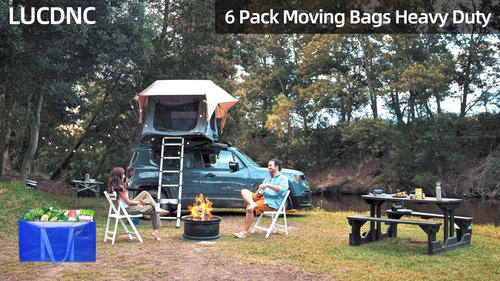6 Pack Moving Bags Heavy Duty Storage Bags With Zippers And Strong Handles Packing Bags For Moving Storage Travel Camping Space Saving Alternative To Moving Boxes College Essentials Moving Supplies