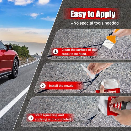 Concrete Crack Filler and Sealant Self-Leveling 2Packs, Slab Concrete Crack Waterproof Repair Sealant, Cement Crack Filler Caulking Glue for Cement-Based Materials