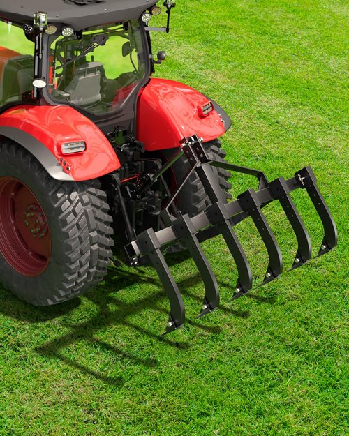 IHEX Chisel Plow Scarifie, Tractor Implements with 6 Scarifier Shank,3 Point Plow for CAT-0 & CAT-1