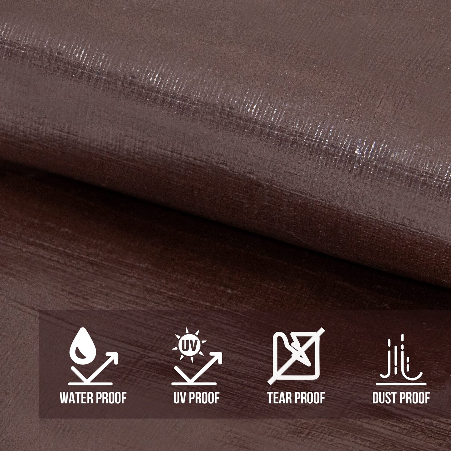 CARTMAN Finished Size 8x10 Feet Extra Thick 12 Mil Heavy Duty Poly Tarp, Multipurpose Protective Cover, UV Resistant, Waterproof Poly Tarpaulin with Reinforced Edges