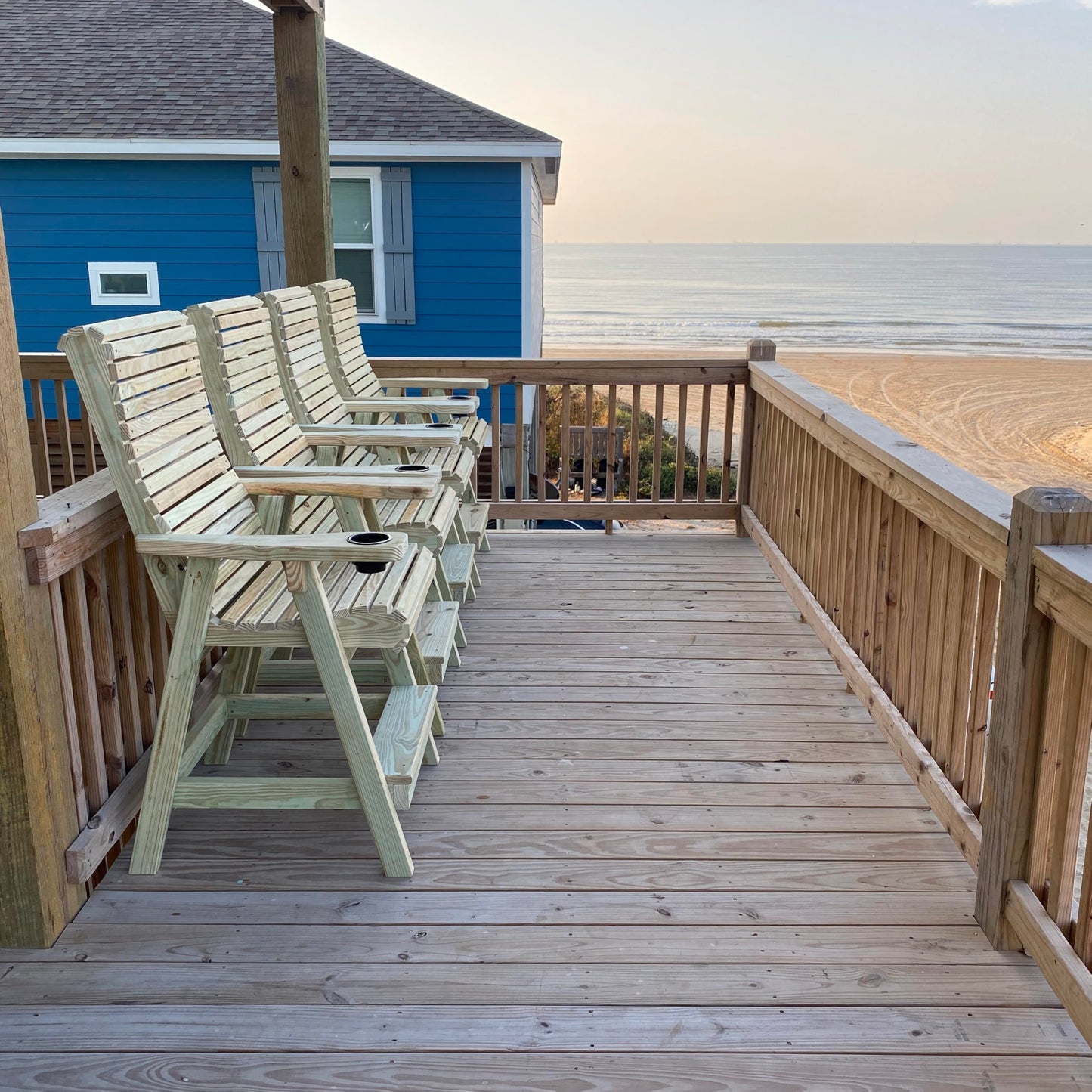 Island Crown Tall Deck Chair Plans with 1/4" MDF Templates - DIY Outdoor Patio Furniture, Made in USA