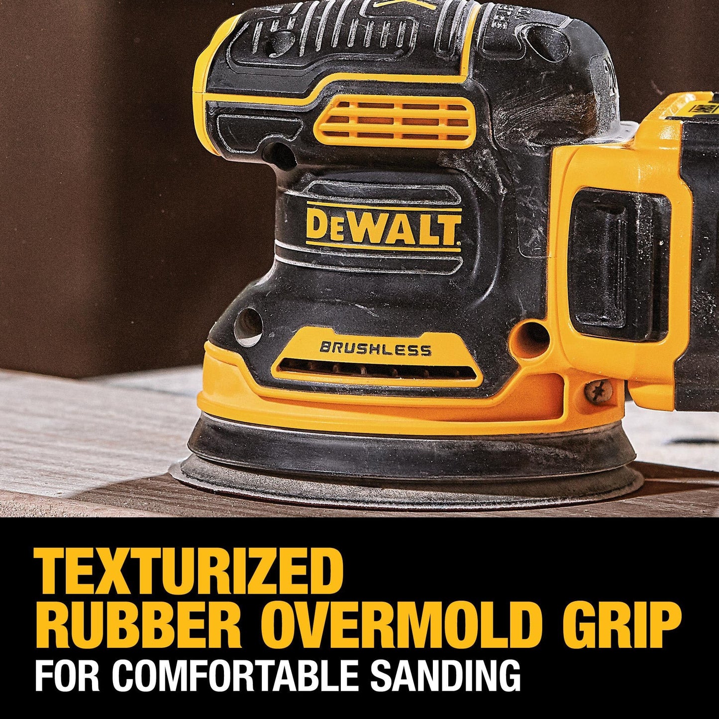 DEWALT 20V MAX Orbital Sander Cordless, 5-Inch Sander Tool, 2.Ah, 8,000-12,000 OPM, Variable Speed Dial, Storage Bag, Battery and Charger Included (DCW210D1)