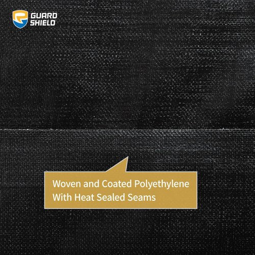 GUARD SHIELD Super Heavy Duty Black/Silver Ploy Tarp Cover 20x20 Feet Waterproof Tarps 16mil Thick UV and Tear Resistant Tarpualin