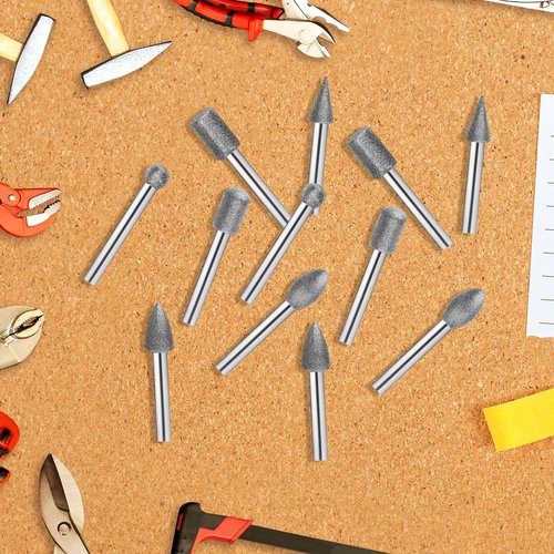 20Pcs Diamond Grinding Heads, Stone Carving Tools Diamond Drill Bits for Glass, Rotary Tool Bits Suitable for agate glass gemstone carbide high speed steel ceramic