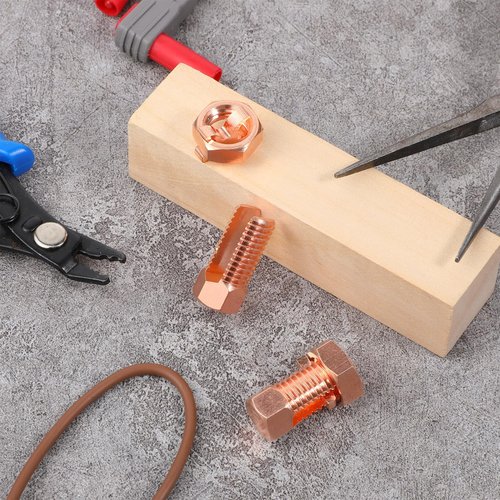 2PCS Split Bolt Connector Superior Strength Split Bolt Connector Copper Grounding Clamps for Completing Ground Bonding to Bare Wires TJ-16