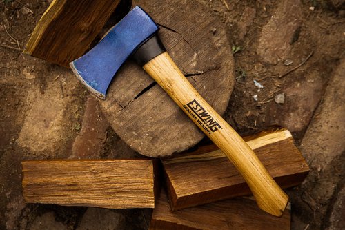 Estwing Axe, 14 Inch Handle, 1.25 lb Head with Hickory Wood Handle, Model #62370