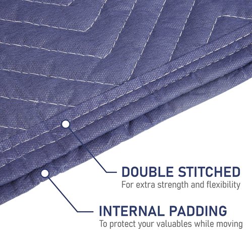 Olympia Tools 4-Pack Heavy Duty Padded Moving Blanket, 72 x 80 in, Packing Blankets for Moving