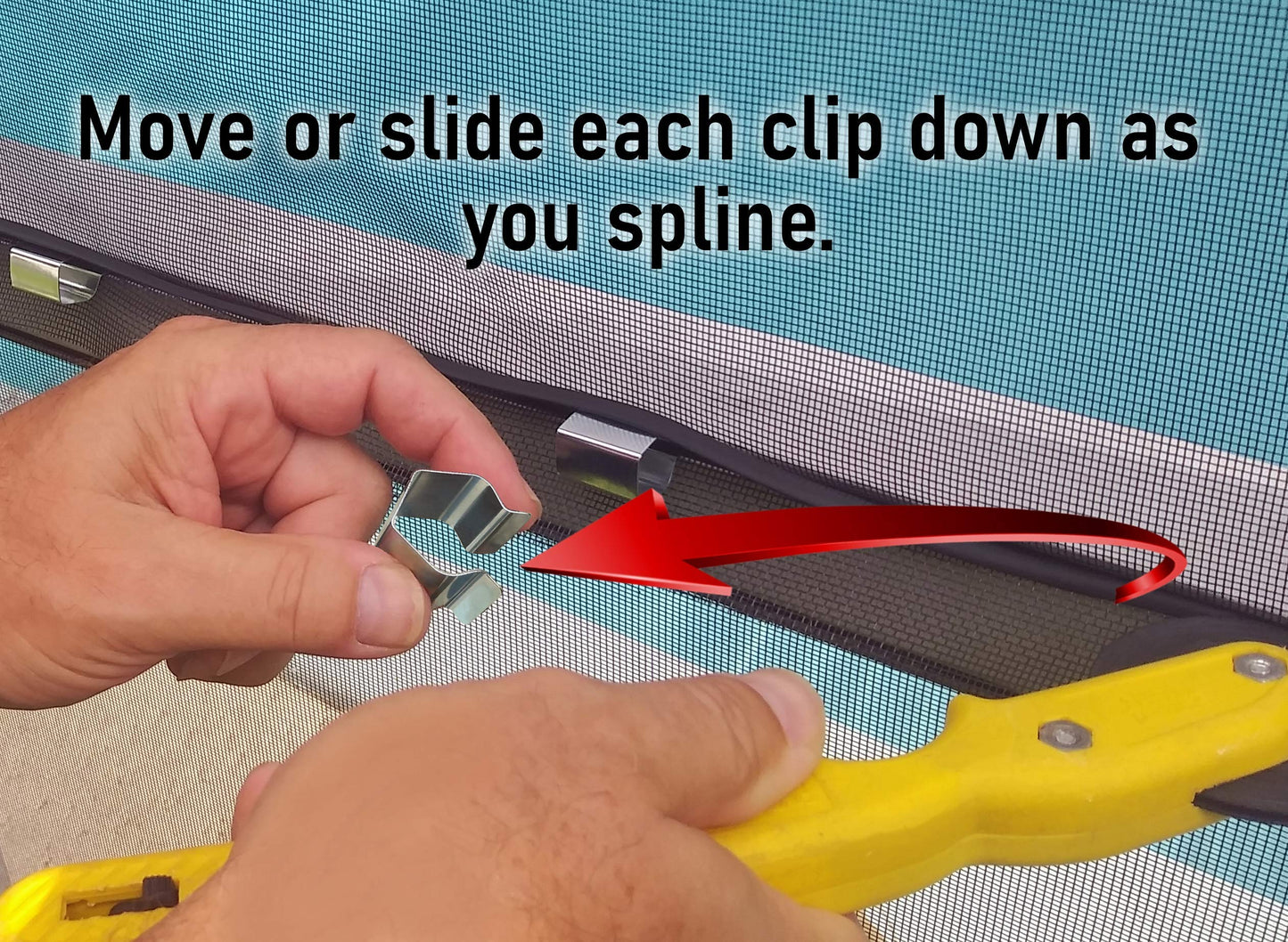 Screen Installer Clips – 20 Pack for Rescreening Patio, Lanai, Door, Window, or Garage Screens- Screen Retainer Clips Help DIY Install (20 Pieces)