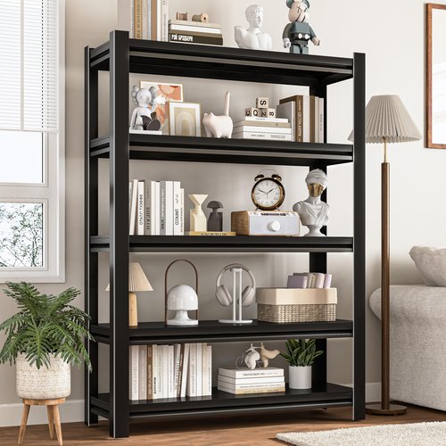 POOUPHV 72 Inch H Garage Shelving 5 Tier Heavy Duty Metal Storage Shelves Loads 2000 LBS,Adjustable Garage Storage Shelves Storage Rack Shelf for Garage, Warehouse, Pantry, Basement 72" Hx40''Wx18''D