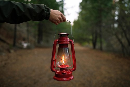 Stansport 12" Hurricane Lantern (127), 12inch, Red