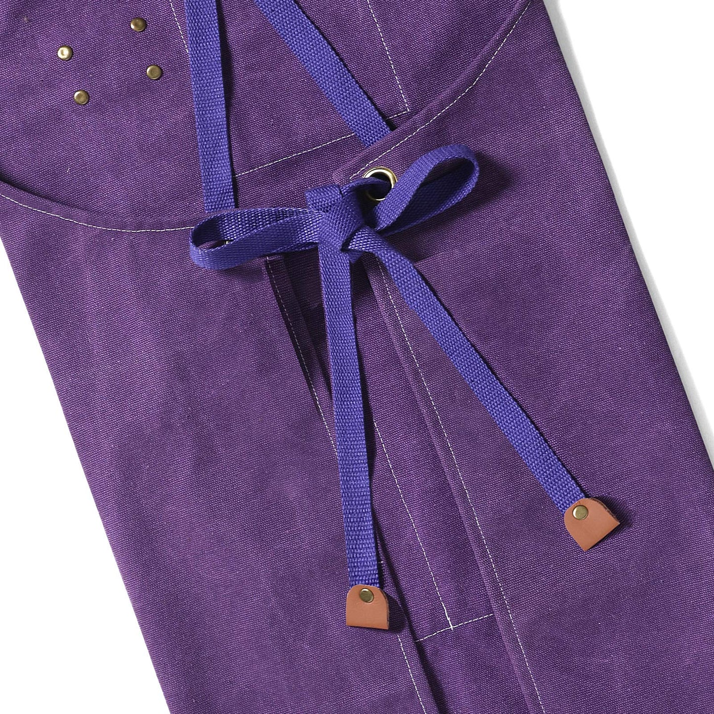 AFUN Chef Aprons for Men Women with Oversized Pockets, 16-Ounce Cotton Canvas Cross Back Heavy Duty Work Apron (Purple)