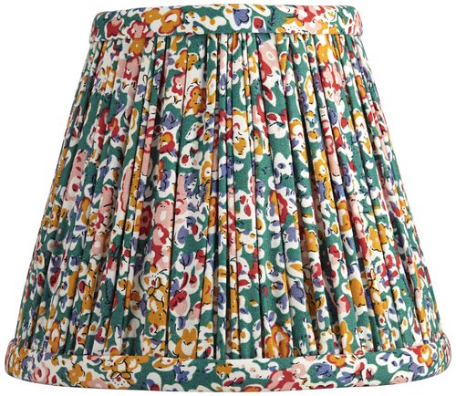 Springcrest Nelle Multi-Color Floral Pleated Shade 3.5x6x5 (Clip-On) - Springcrest
