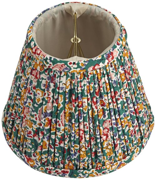 Springcrest Nelle Multi-Color Floral Pleated Shade 3.5x6x5 (Clip-On) - Springcrest