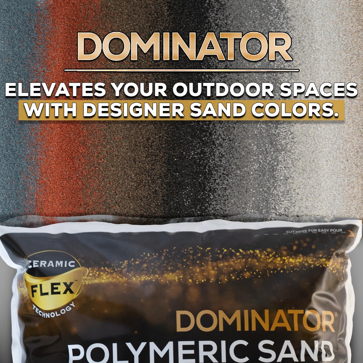 10 Pound Gray Beige DOMINATOR Polymeric Sand with Revolutionary Ceramic Flex Technology for Stabilizing Paver Joints/Gaps, 1/8” up to 4”, Professional Grade Results