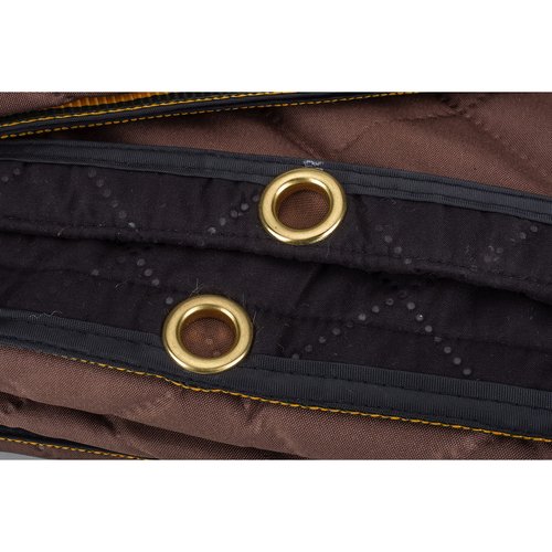 CAT Water Resistant Woven Utility Blanket, 72-Inch x 60-Inch Outdoor Tarp Material Padded Blanket, Rivets for Tie Downs, Park Picnic, Moving, Protect Furniture, Brown Black - 980788N