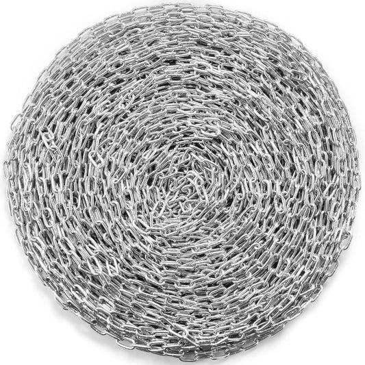VEVOR Grade 30 Chain 3/16 Inch by 100Ft Length Grade 30 Proof Coil Chain Zinc Plated Grade 30 Chain for Towing Logging Agriculture and Guard Rails