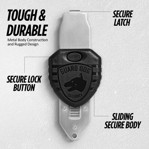 Guard Dog Security Blocklock Portable Door Lock, Hotel Door Locks for Travelers Security, Tough & Durable, Apartment Door Security, Home Security, Travel Essentials, Easy to Use