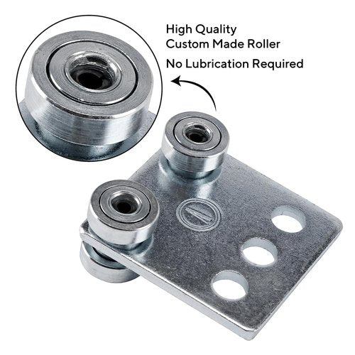 ANDUSTRIAL - 4 Bearing Trolley Assembly Roller - Silver Finish: Electro-Galvanized Zinc - Fits 1-5/8" Wide and All Taller Strut Channels - Design Load: 600 Lbs - 1 Pc