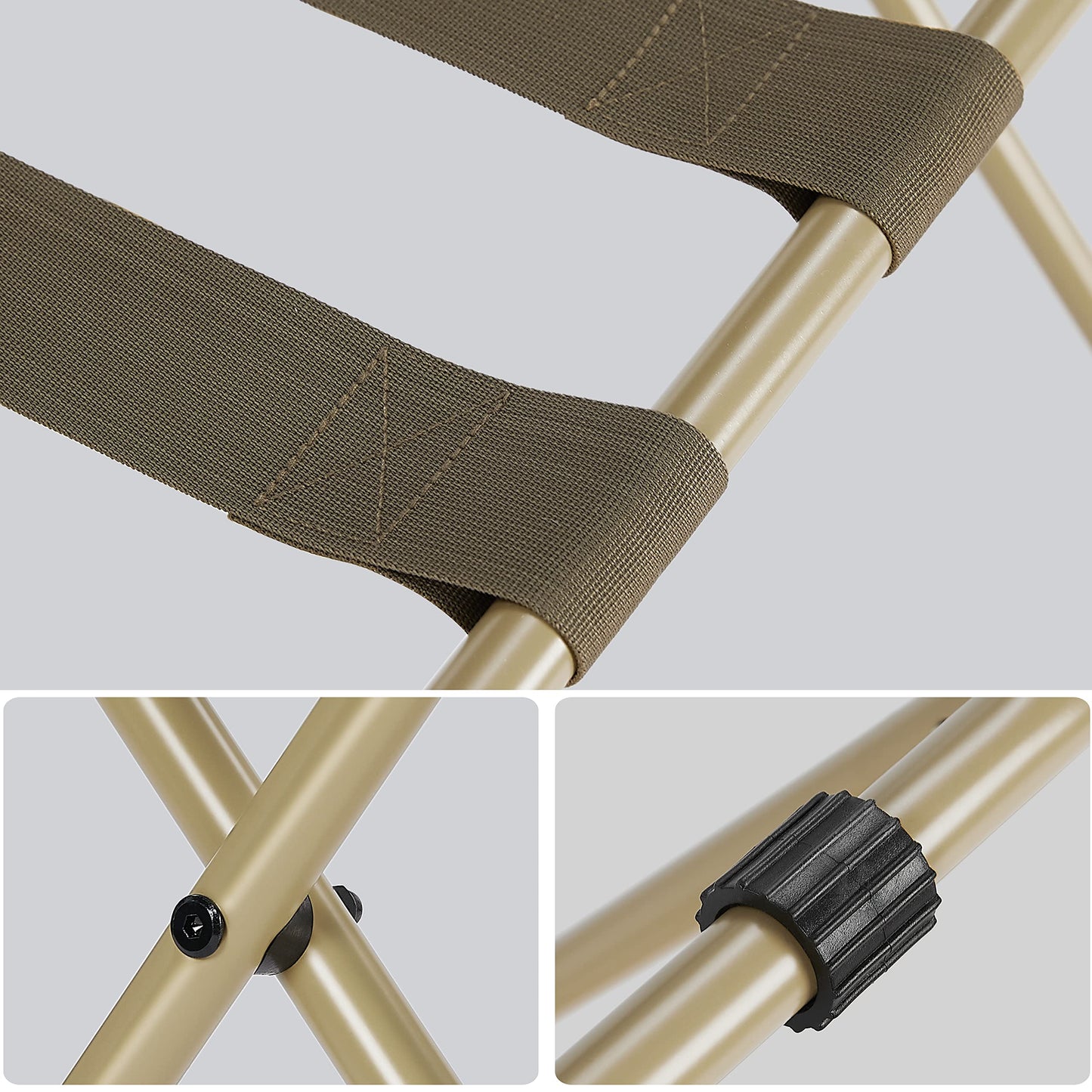 ELYKEN Luggage Rack for Guest Room 2 Pack, Folding Suitcase Stand, Heavy Duty 110LBS Load Bearing Easily Assemble Luggage Holder, Gold