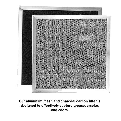 WINDON BAY Range Hood Filter Replacement Compatible with Broan Nutone 41F, 97007696, 97005687 - Aluminum Grease Vent Hood Kitchen Charcoal Carbon Filter Mesh - 8.75 x 10.5 x .44 Inches