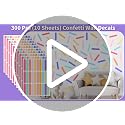 Confetti Wall Decals - 300 Peel & Stick Vinyl Stickers for Kids Rooms & Parties