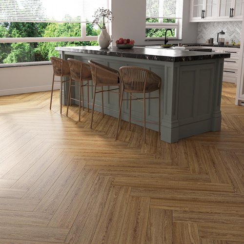 Stickyart Honey Oak Wood Vinyl Floor Tiles 12"x12" Waterproof Sticky Natural Wood Planks for Wall Peel and Stick Bedroom Floor Tile Sheet 4 PCS Self Adhesive Vinyl Flooring Tiles for Kitchen Office RV
