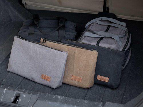 VIDAR TOOLS Premium Tool Pouch Zipper Bag, Small Tool Bag.Heavy Duty Canvas surface layer and Nylon lining.Metal Hook,Three internal compartments.3 pack,12"L x 7"W x 2"H.