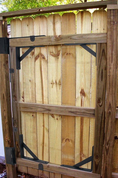 NULTRUMA 2 Set Anti Sag Gate Kit Gate Corner Brace Bracket Heavy Duty No Sag Kit for Wooden Fences, Driveway Gates, Shed Doors, Corral