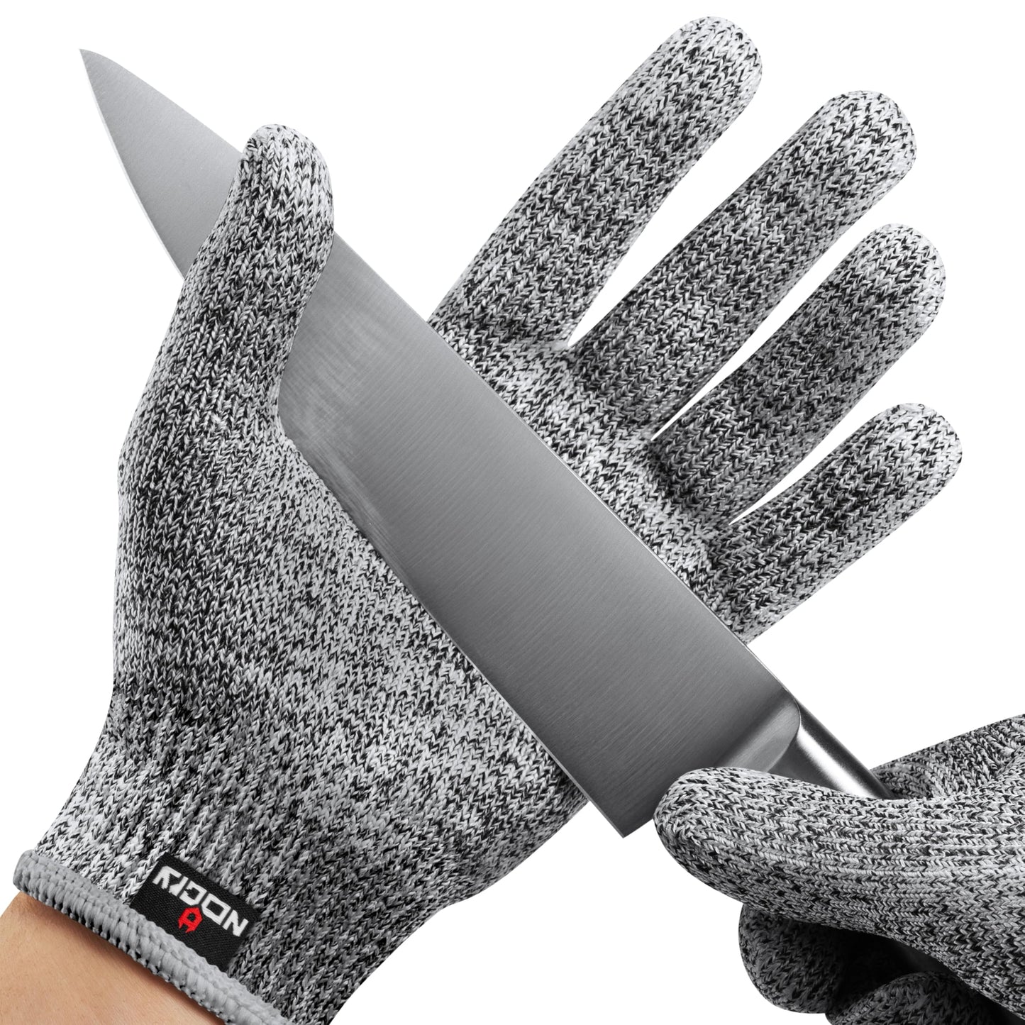 NoCry Premium Cut Resistant Gloves Food Grade — Level 5 Protection; Ambidextrous; Machine Washable; Superior Comfort and Dexterity; Lightweight; Complimentary eBook