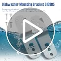 2 Pack 619985 Dishwasher Mounting Brackets for Bosch Toast-Style Dishwashers — Includes 4 Screws