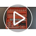 Egofine Red 46-Piece 1/4 Inch Drive Socket Wrench Set with Bit & Extension Bar
