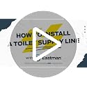 Eastman 12 Inch Flexible Toilet Connector, 7/8 in. Ballcock x 3/8 in. Compression, Stainless Steel Braided Hose, Model 48088