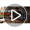 Amento 16-Inch Heavy Duty Tool Bag with 22 Pockets Blue - Portable Handyman Organizer