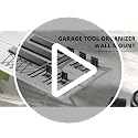 ZICANYCO 49.5-Inch Garage Tool Organizer Wall Mount with 10 Adjustable Heavy-Duty Hooks, 3 Panels, Holds Up to 400 lbs